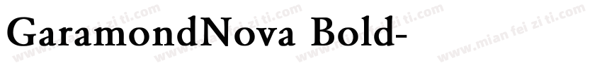 GaramondNova Bold字体转换